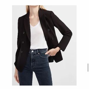 Express double breasted knit blazer